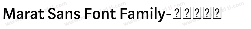 Marat Sans Font Family字体转换